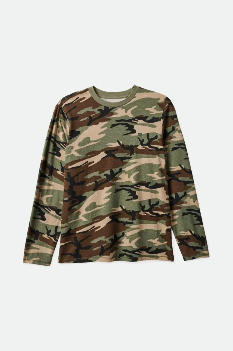 camo vintage wash long sleeve tee