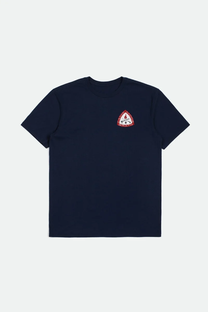 camp mode s s tailored navy tee