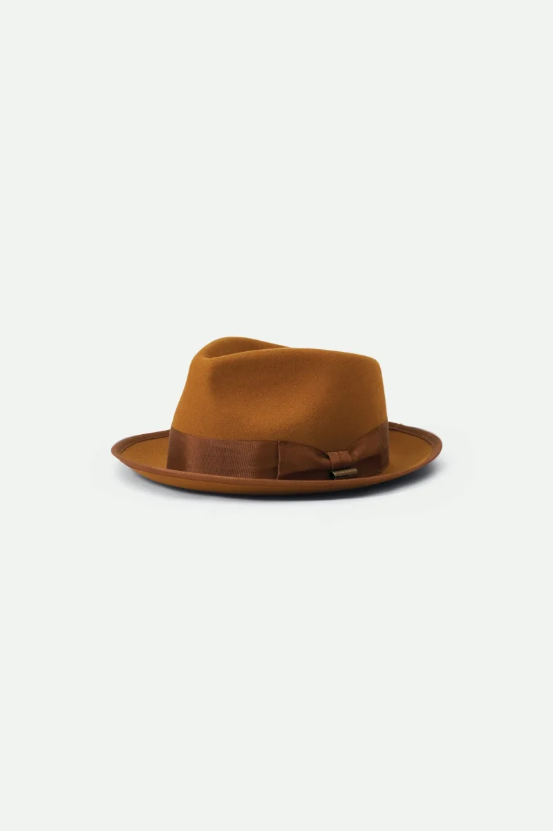 champ brass fedora hat