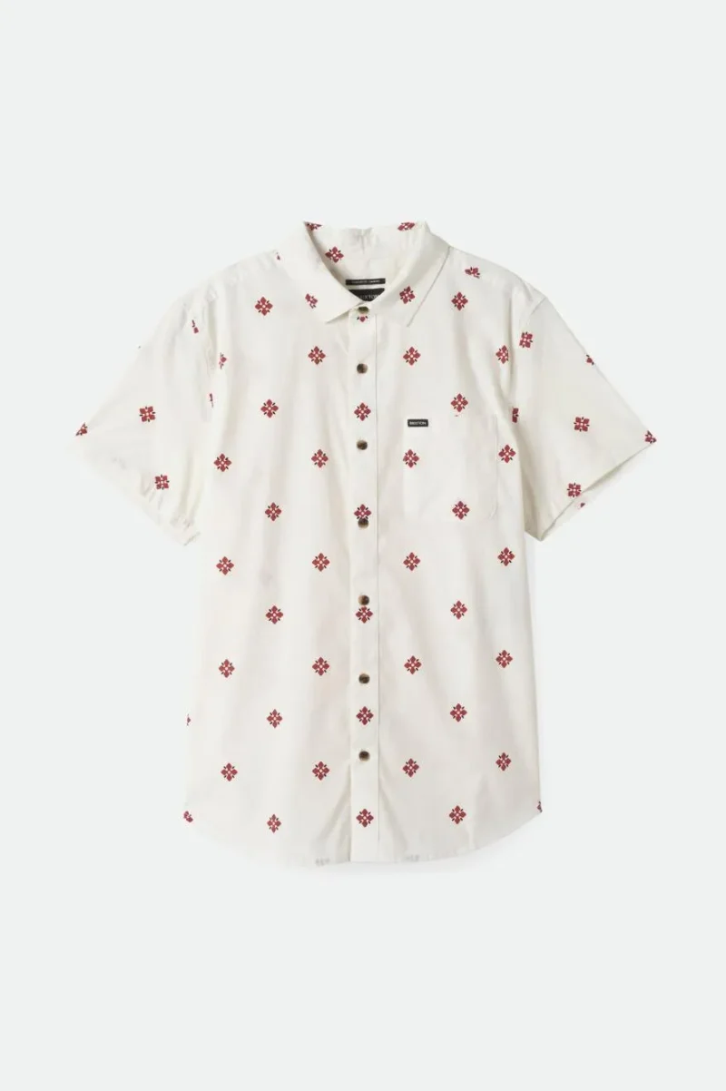 charter bandana floral woven shirt off white