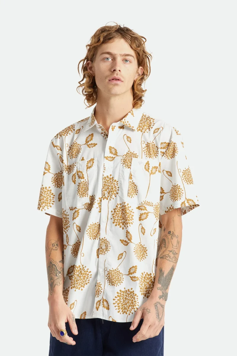 charter off white short sleeve woven shirt