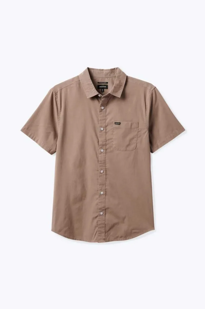 charter sol wash s s grey woven shirt