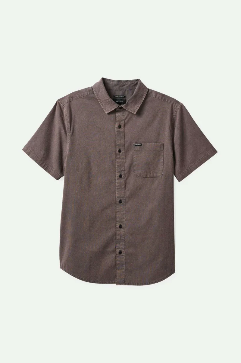 charter sol wash s s woven shirt charcoal