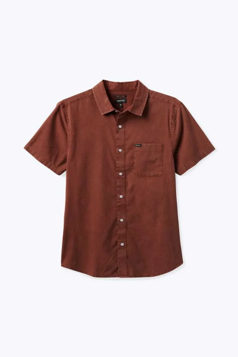 charter sol wash s s woven shirt sepia