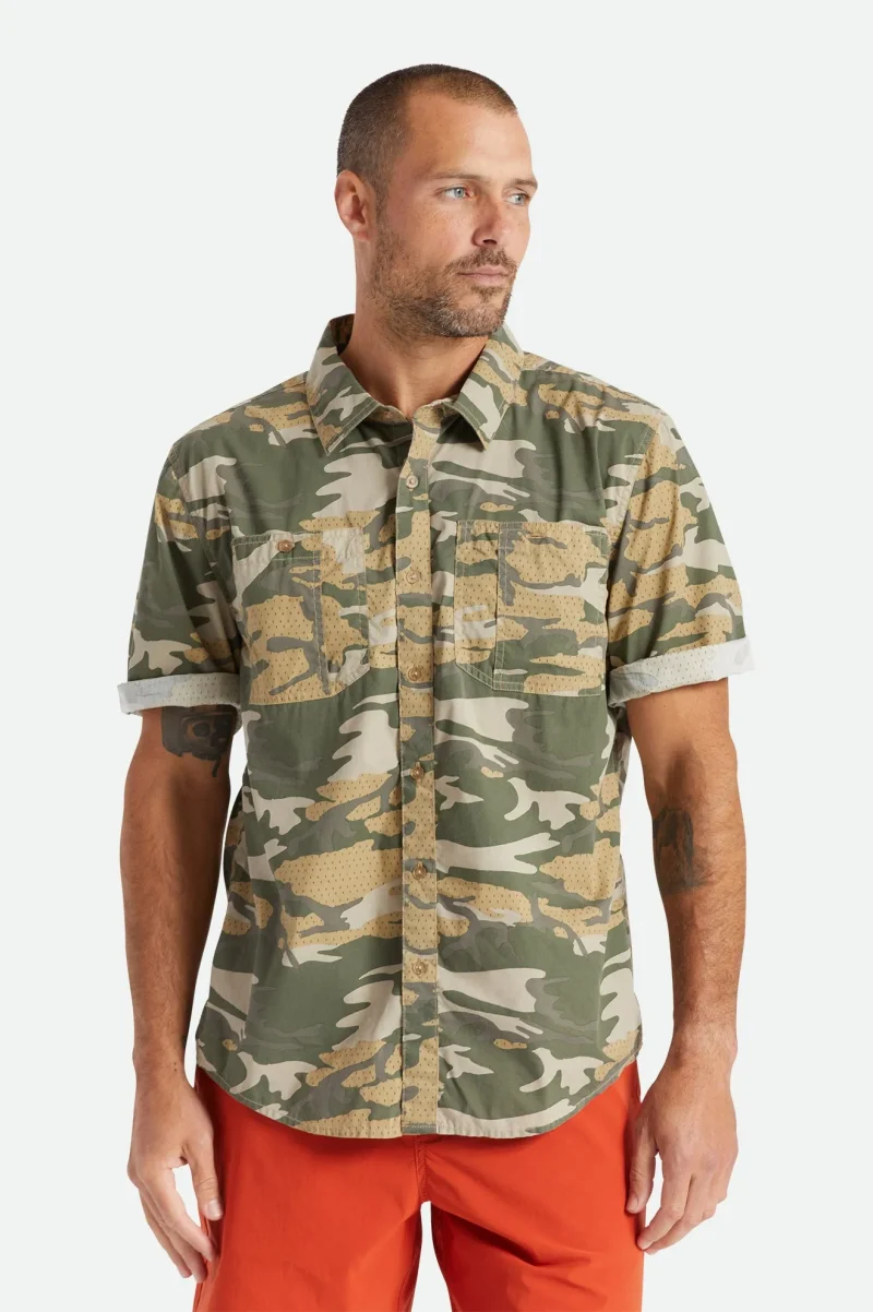 charter utility camo woven shirt tear drop pattern