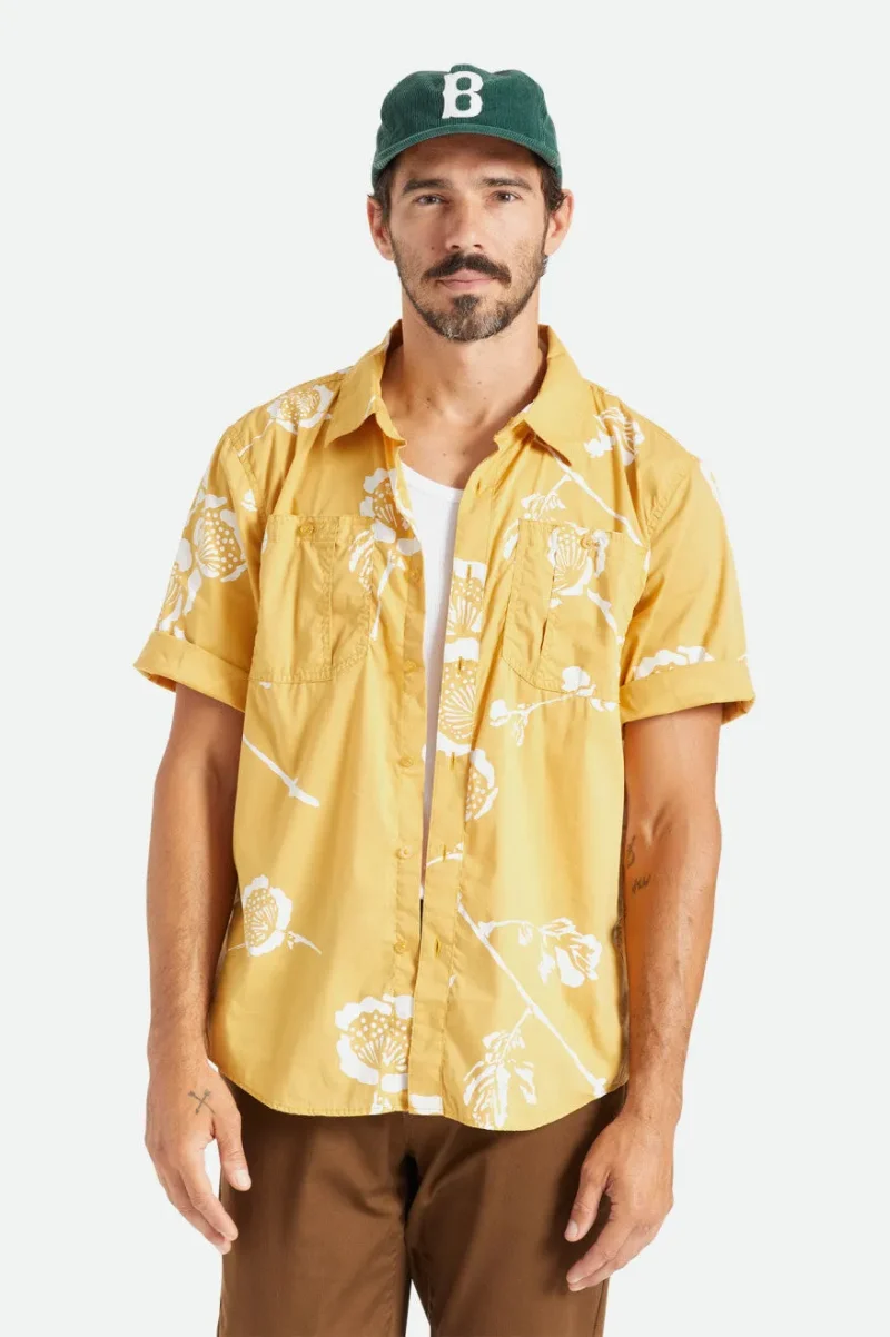 charter utility woven shirt bright gold off white