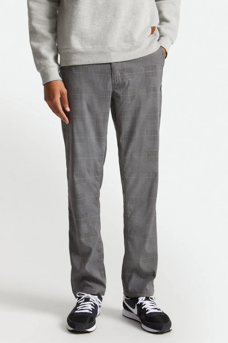 chino pants grey black plaid stylish comfortable