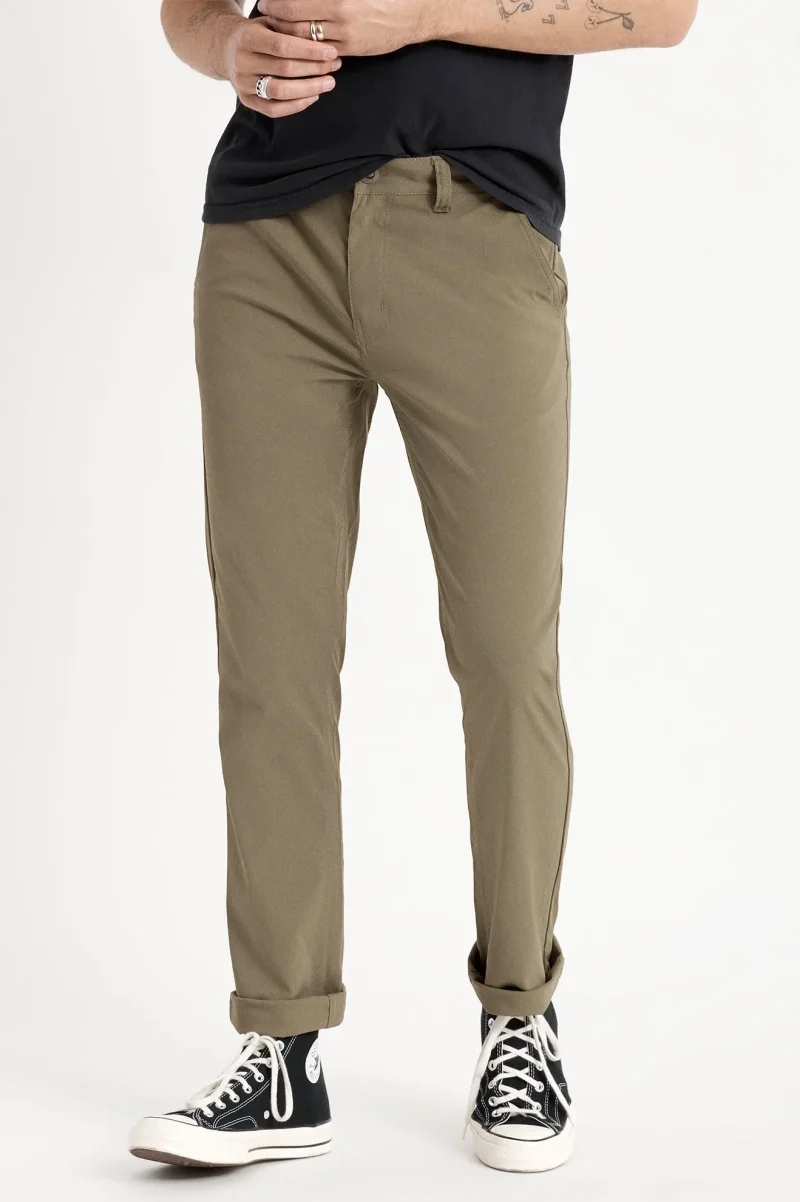 chino utility taper pants military olive