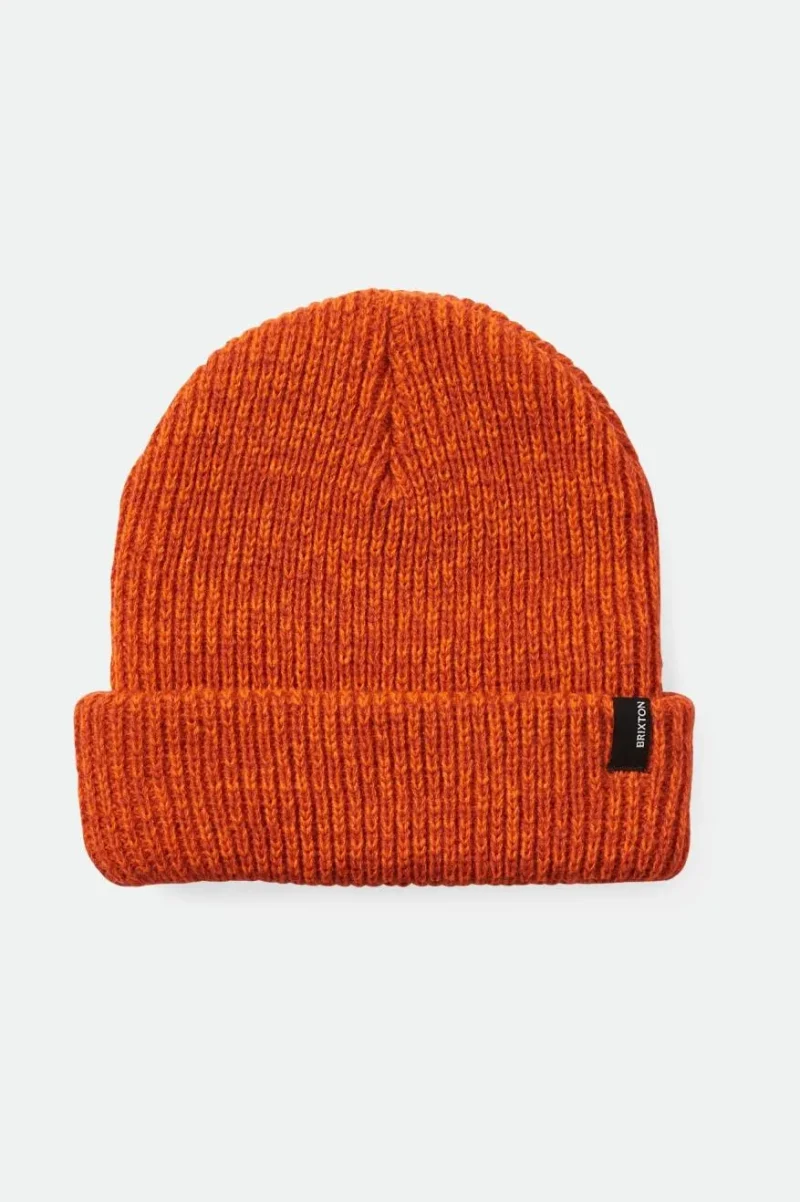 chunky polar beanie burnt red orange marled