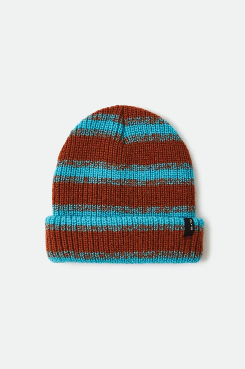 chunky polar beanie caramel teal