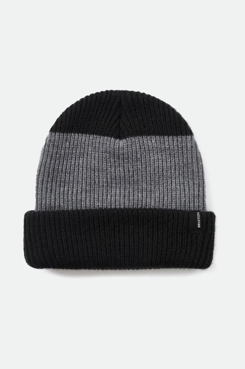 chunky polar beanie heather grey black