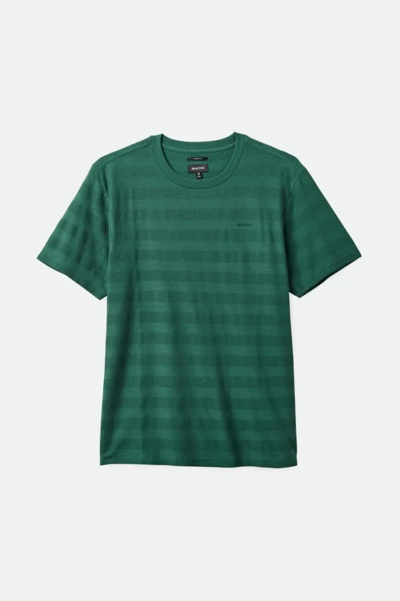 city jacquard stripe summer tee trekking green