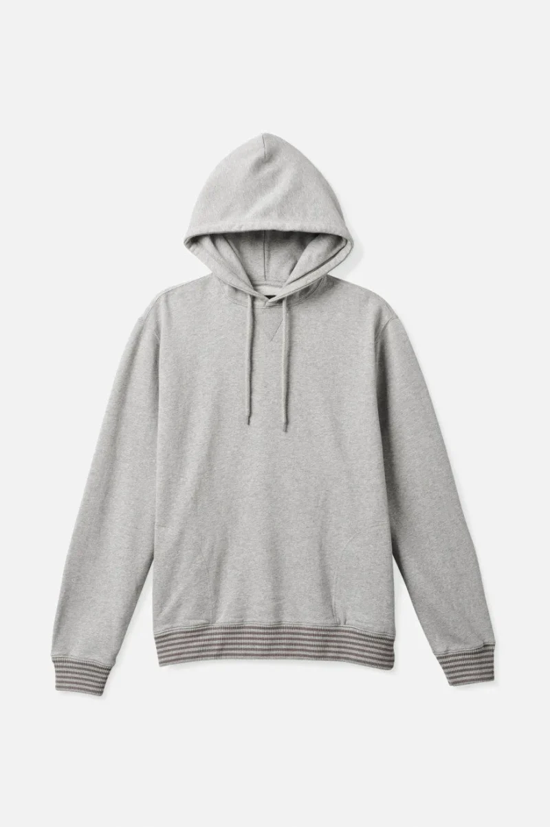 collegiate pocket hoodie heather grey worn wash