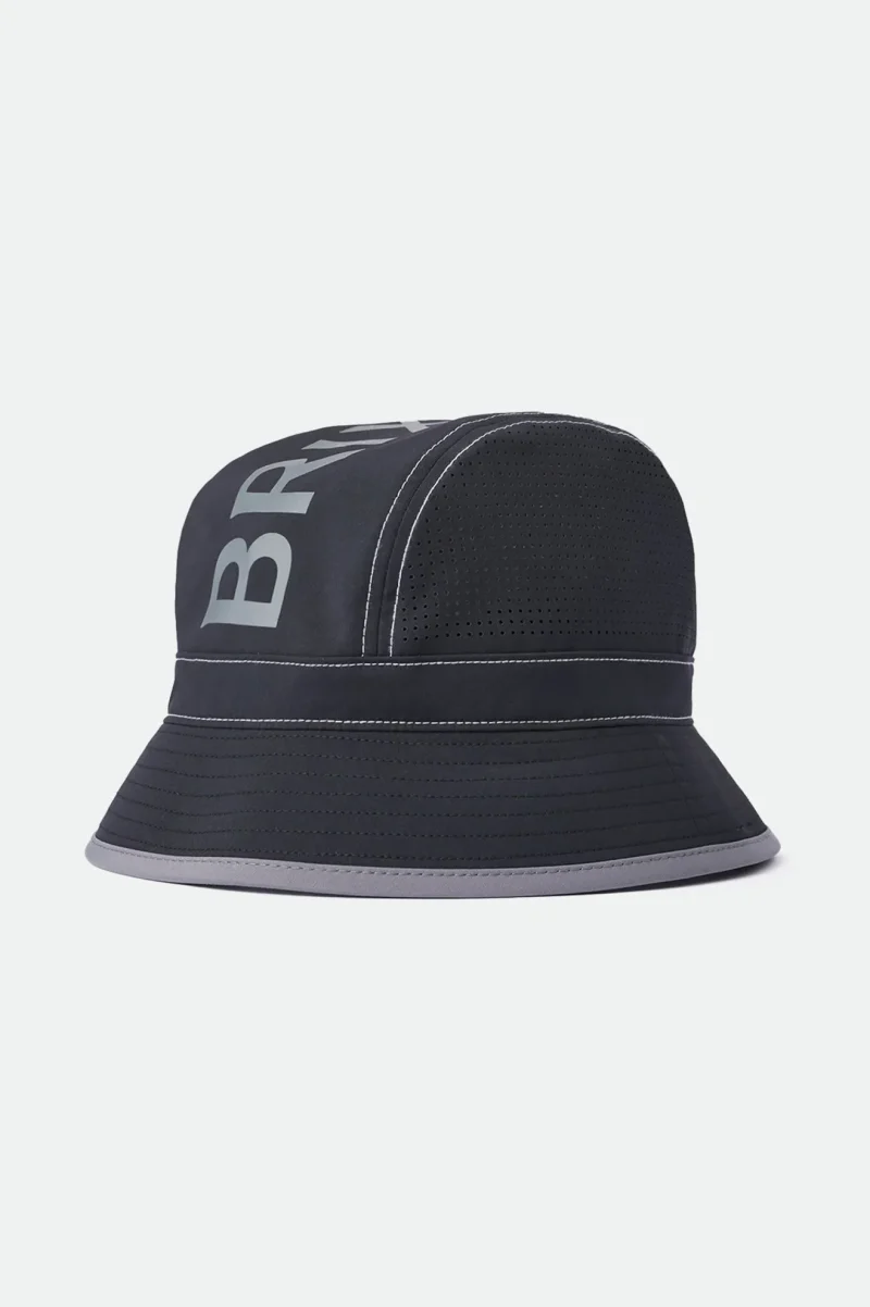 compact utility packable bucket hat black