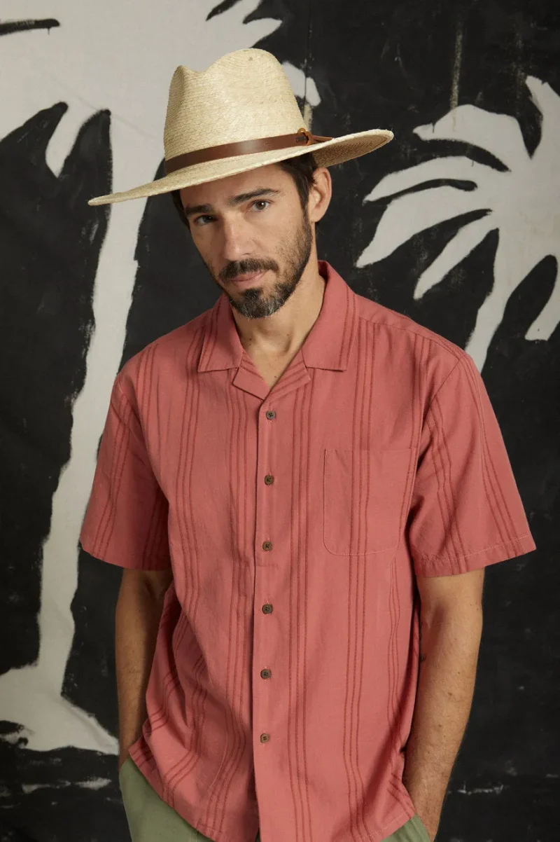 cool weight s s woven bunker shirt dusty cedar