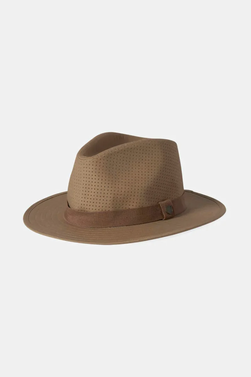 coolmax khaki fedora hat