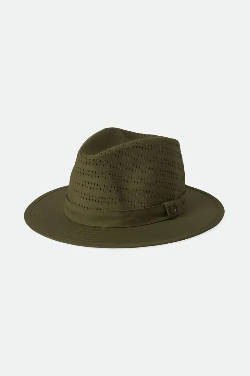 coolmax olive fedora hat surplus collection