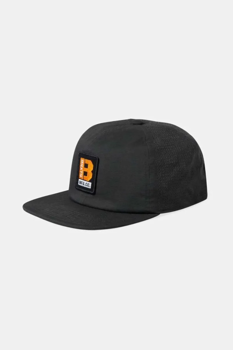 coolmax washed black snapback for builders