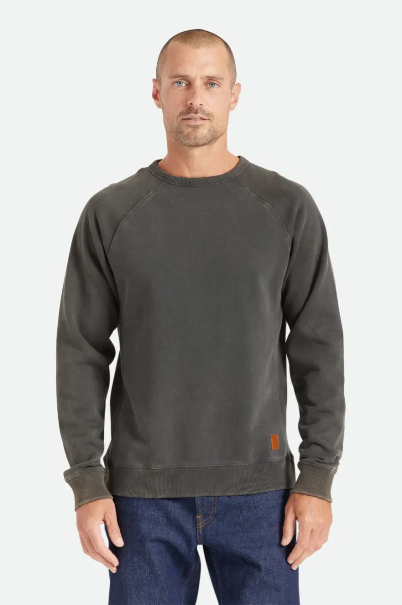 cooper reserve washed black raglan crew