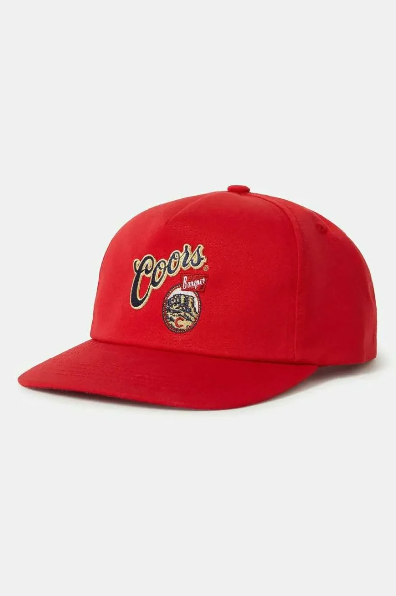 coors banquet hops snapback hat red