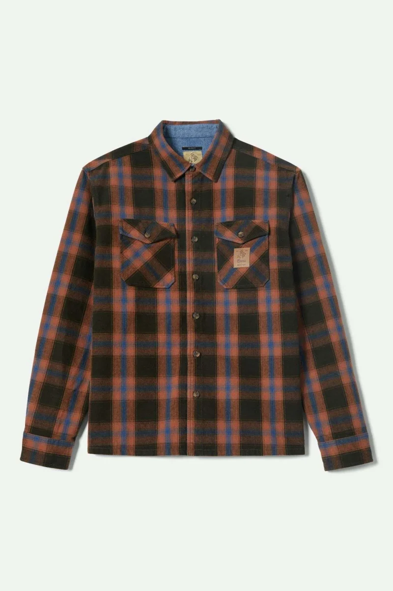 coors colt flannel shirt black brown