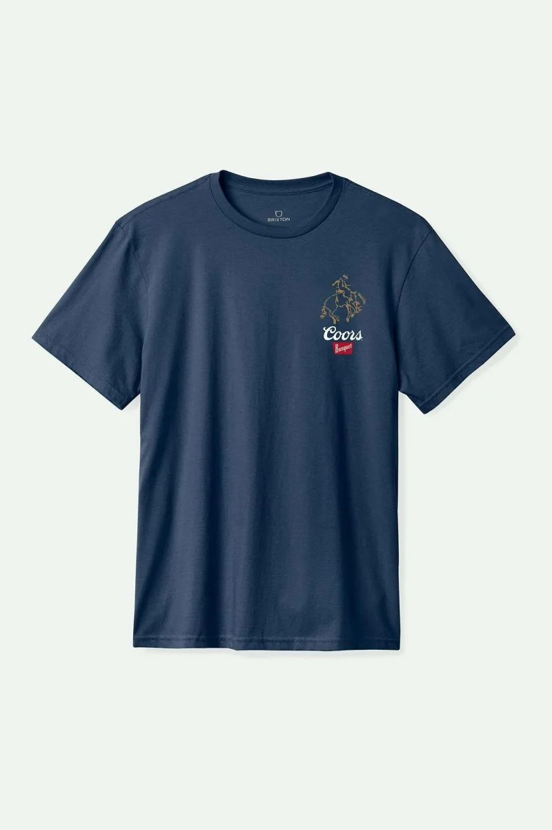 coors colt navy short sleeve t shirt