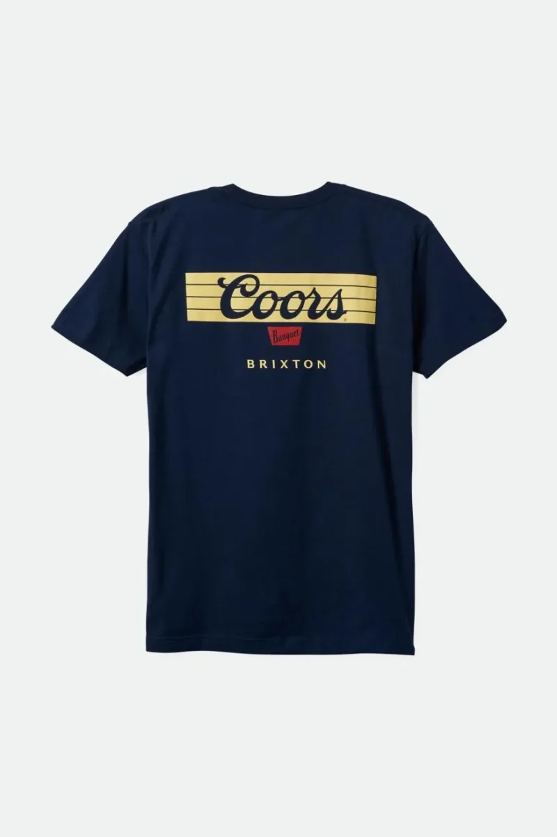 coors light navy short sleeve tee