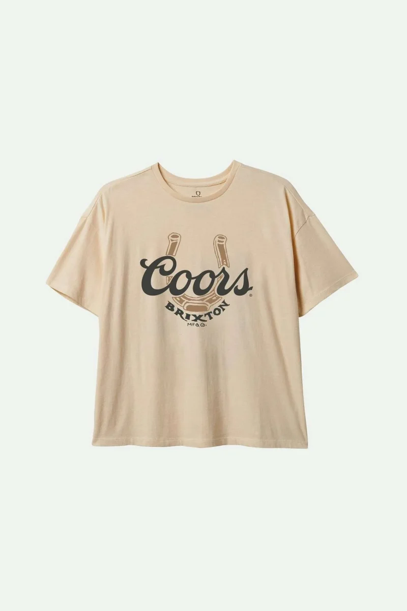 coors light oversized boyfriend tee washed cream