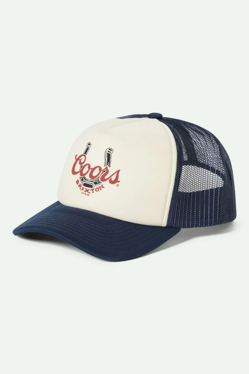 coors light trucker hat navy white