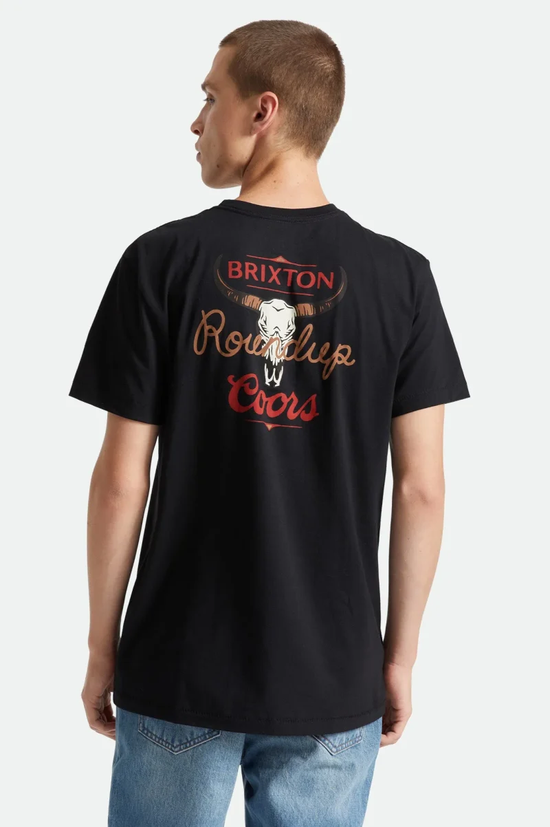 coors roundup slim fit tee black