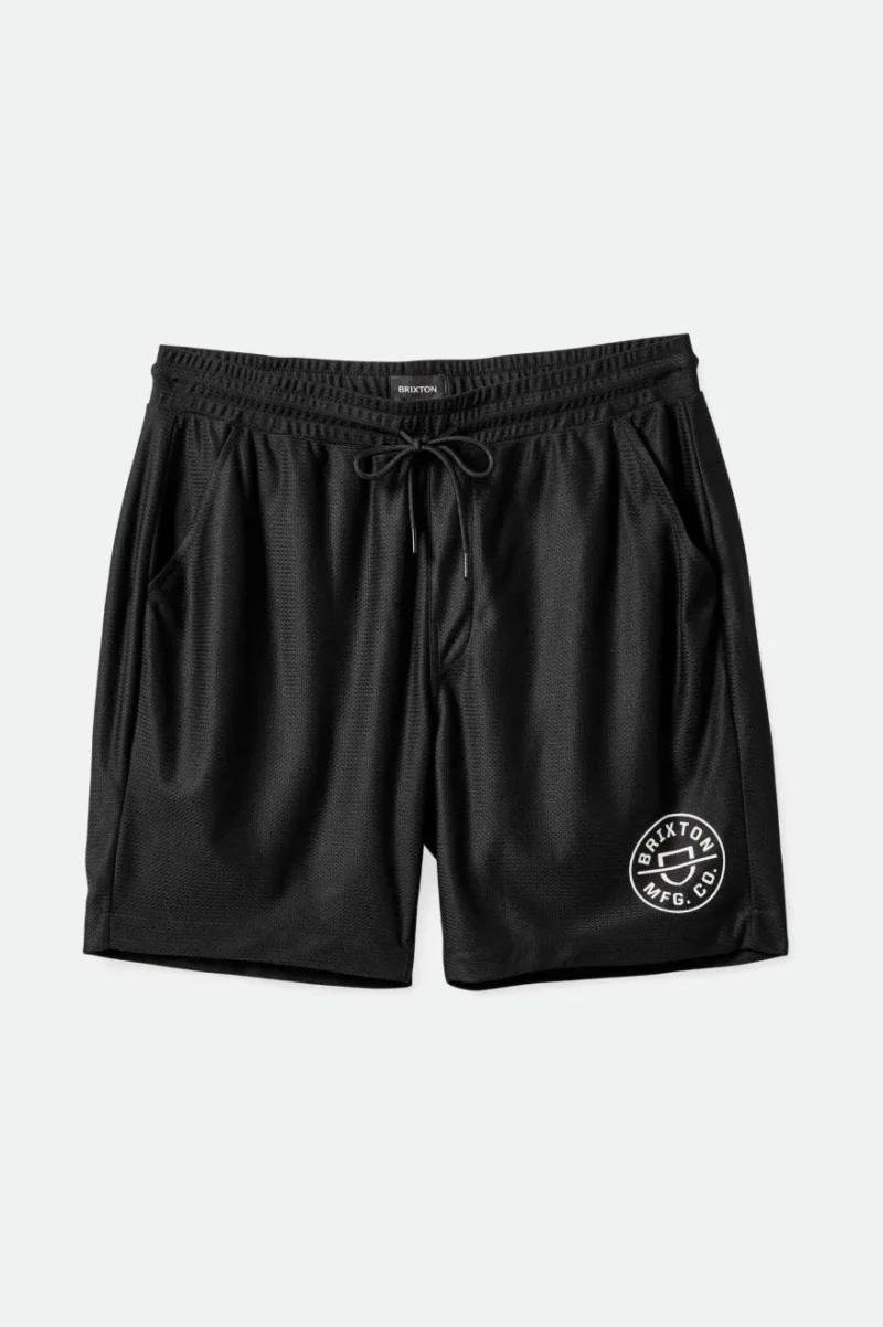 crest black mesh shorts lightweight performance