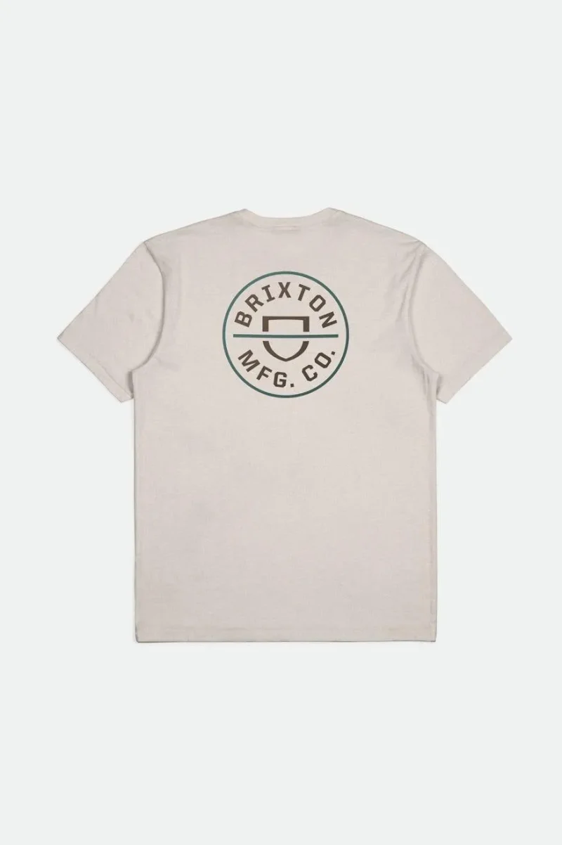 crest ii short sleeve tee cream dark earth spruce