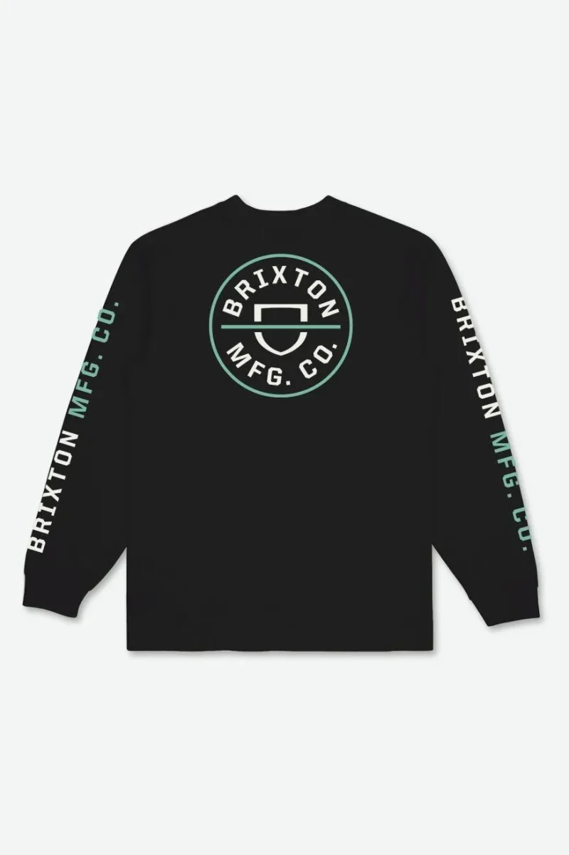 crest long sleeve tee black off white jade