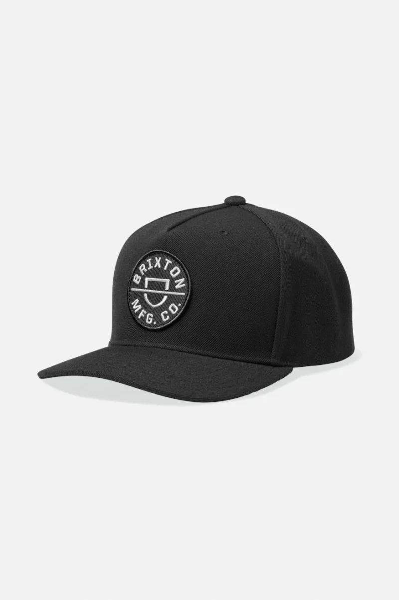 crest netplus black snapback hat