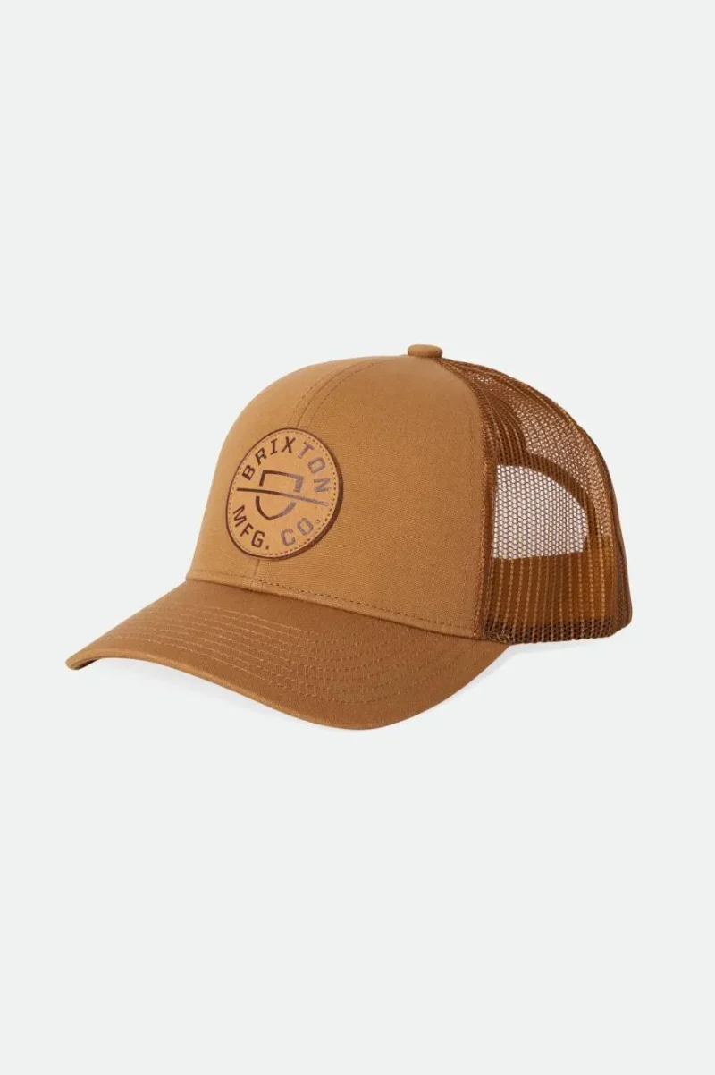 crest netplus mp trucker hat golden brown