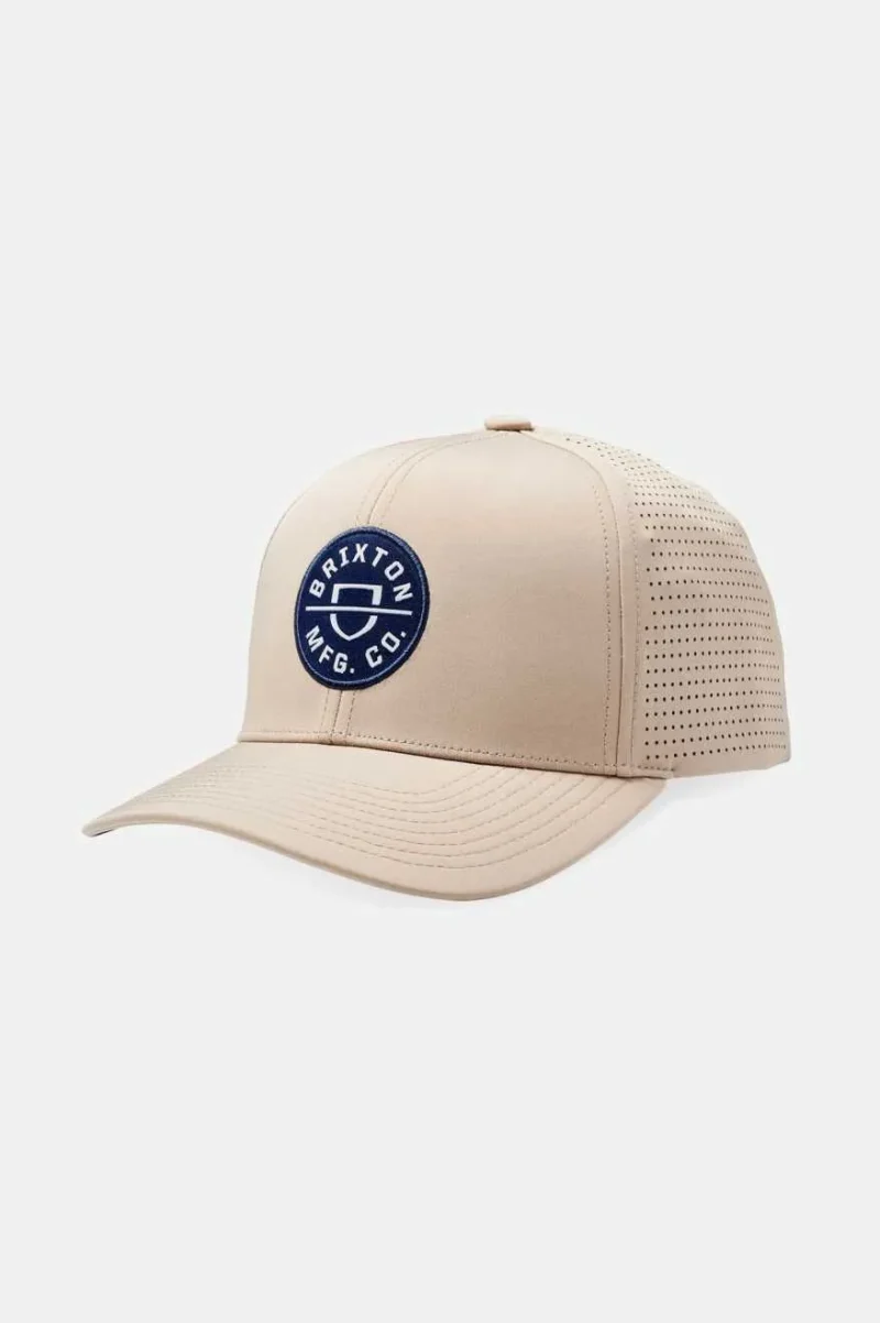 crest netplus utility snapback hat sand navy