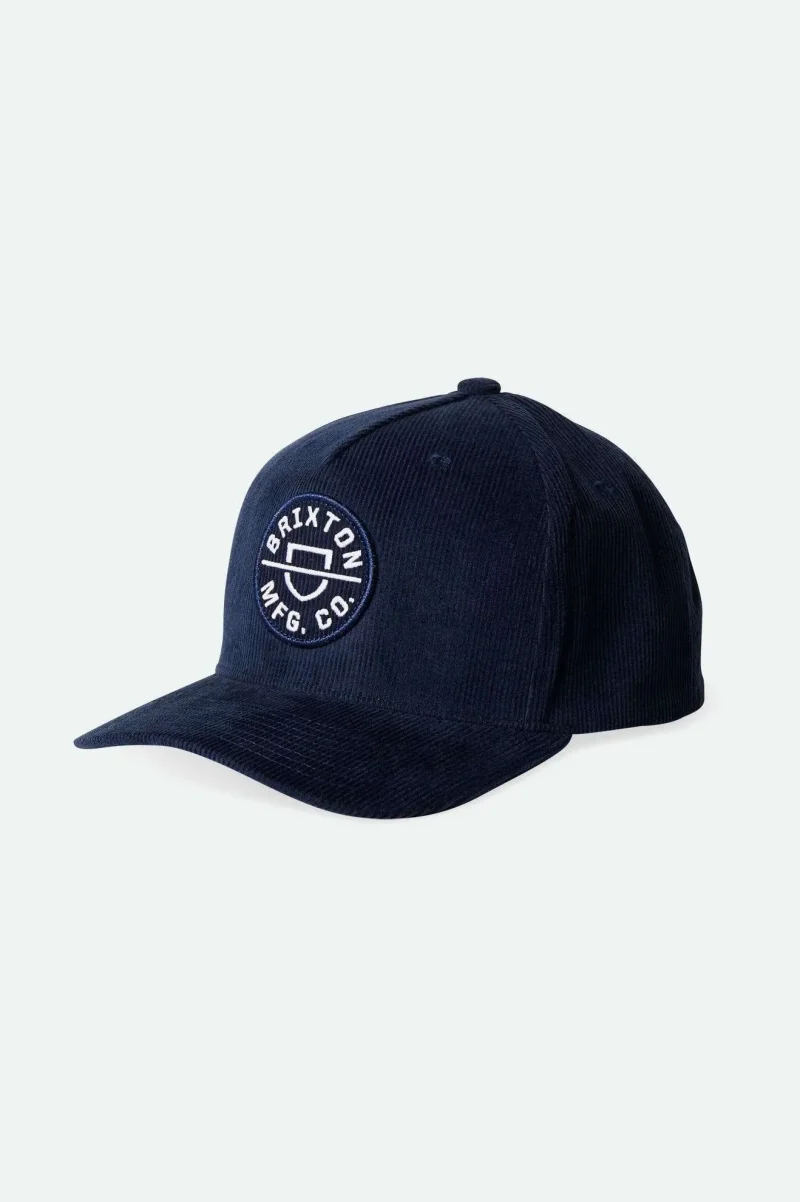 crest netplus washed navy cord snapback cap