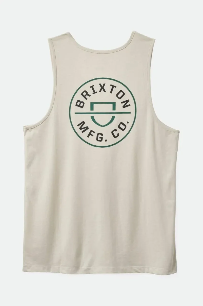 crest tank top beige trekking green black