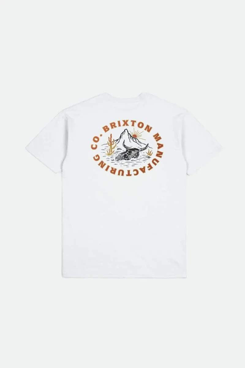 croslin short sleeve tee white burnt red