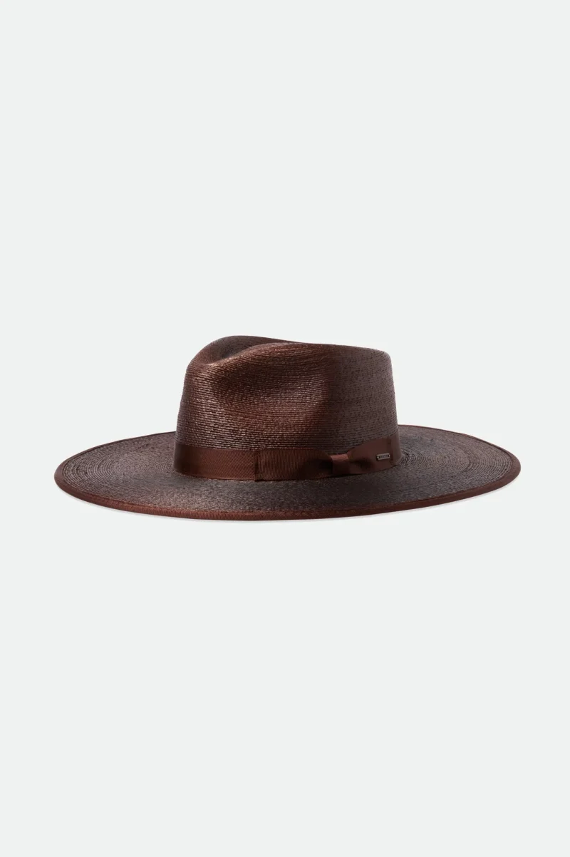 deep brown stetson straw hat rancher style