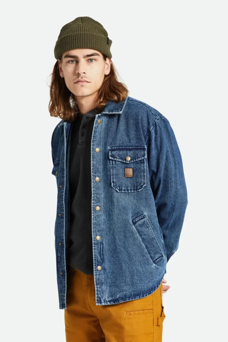 durham medium wash indigo denim jacket