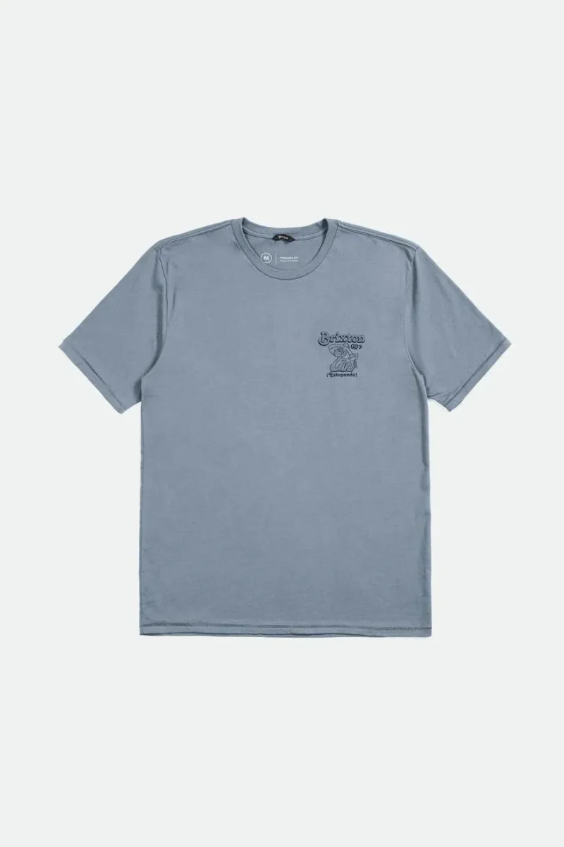 dusty blue summer tailored tee estupendo