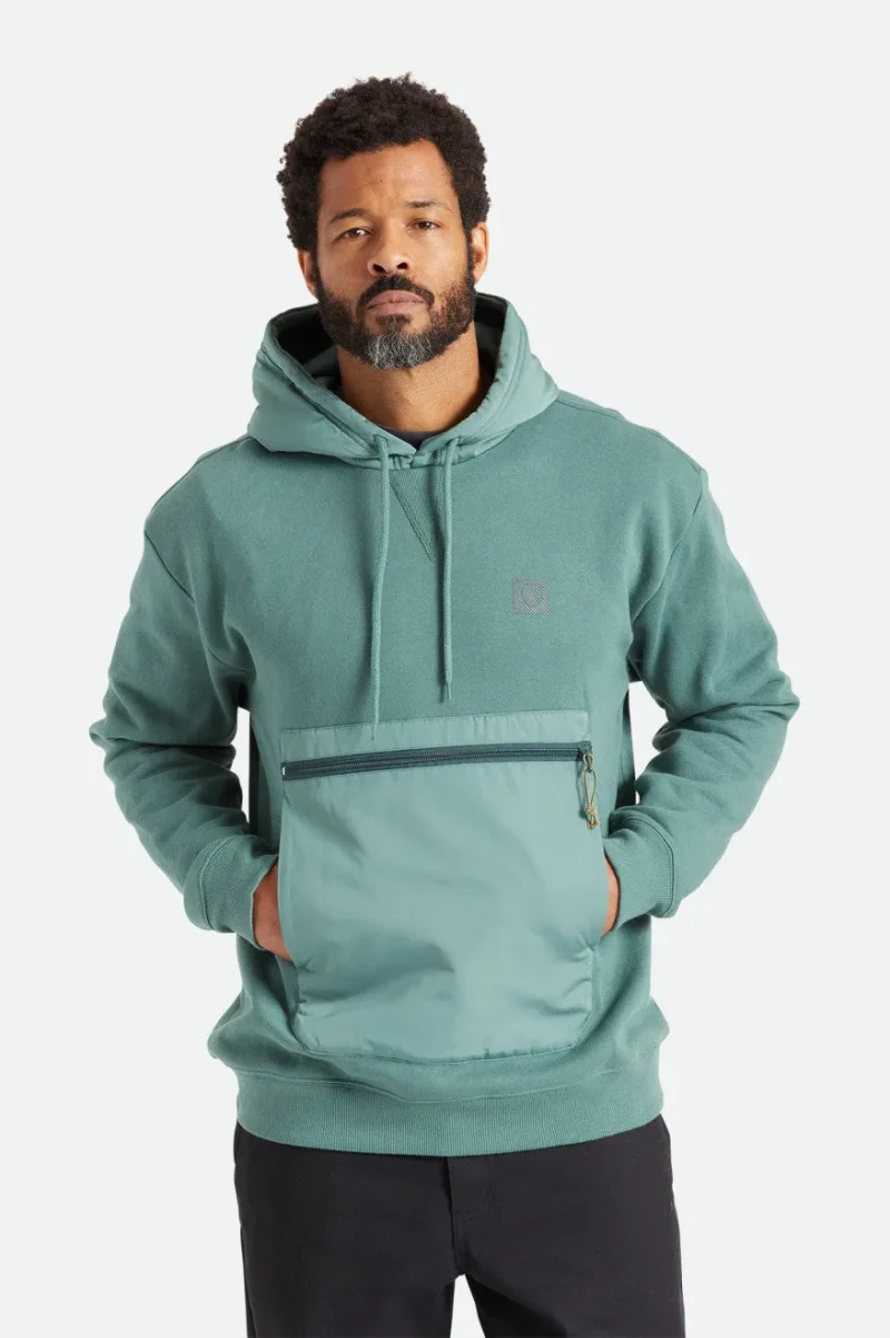 eco friendly deep forest utility hoodie