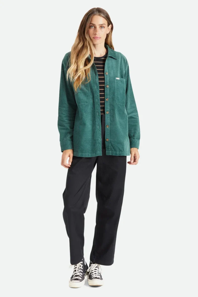 emerald corduroy dundee overshirt