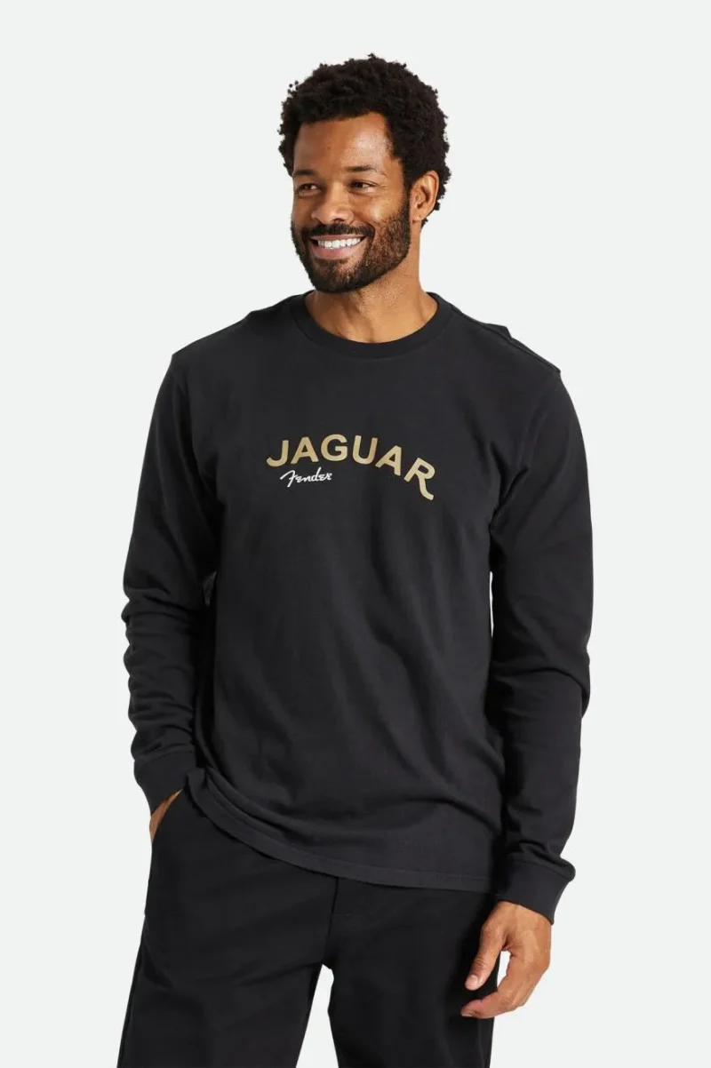 fender jaguar long sleeve tee black