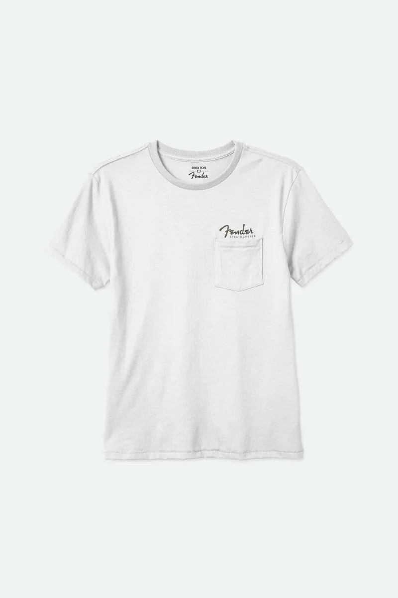 fender white pocket t shirt short sleeve