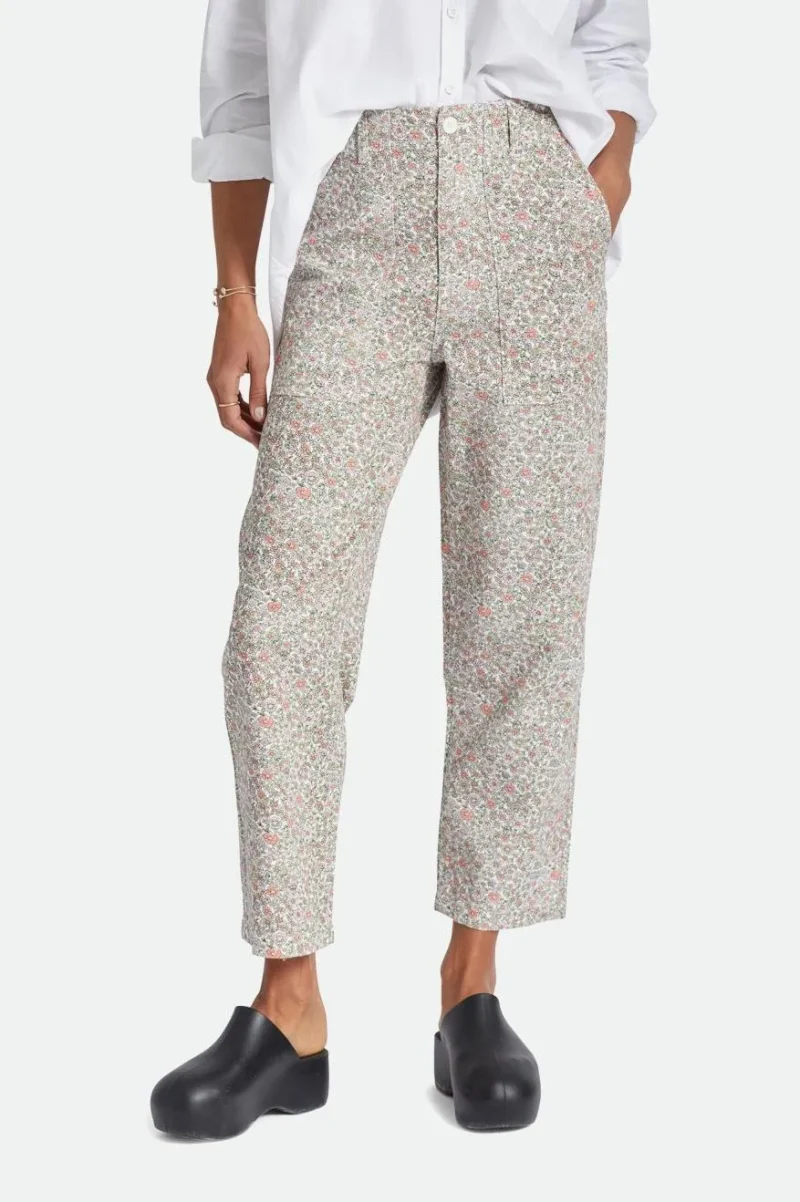 floral white vancouver pants