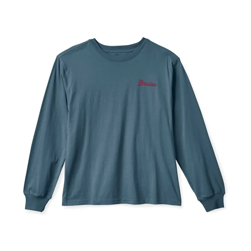 freebird long sleeve boyfriend tee indian teal