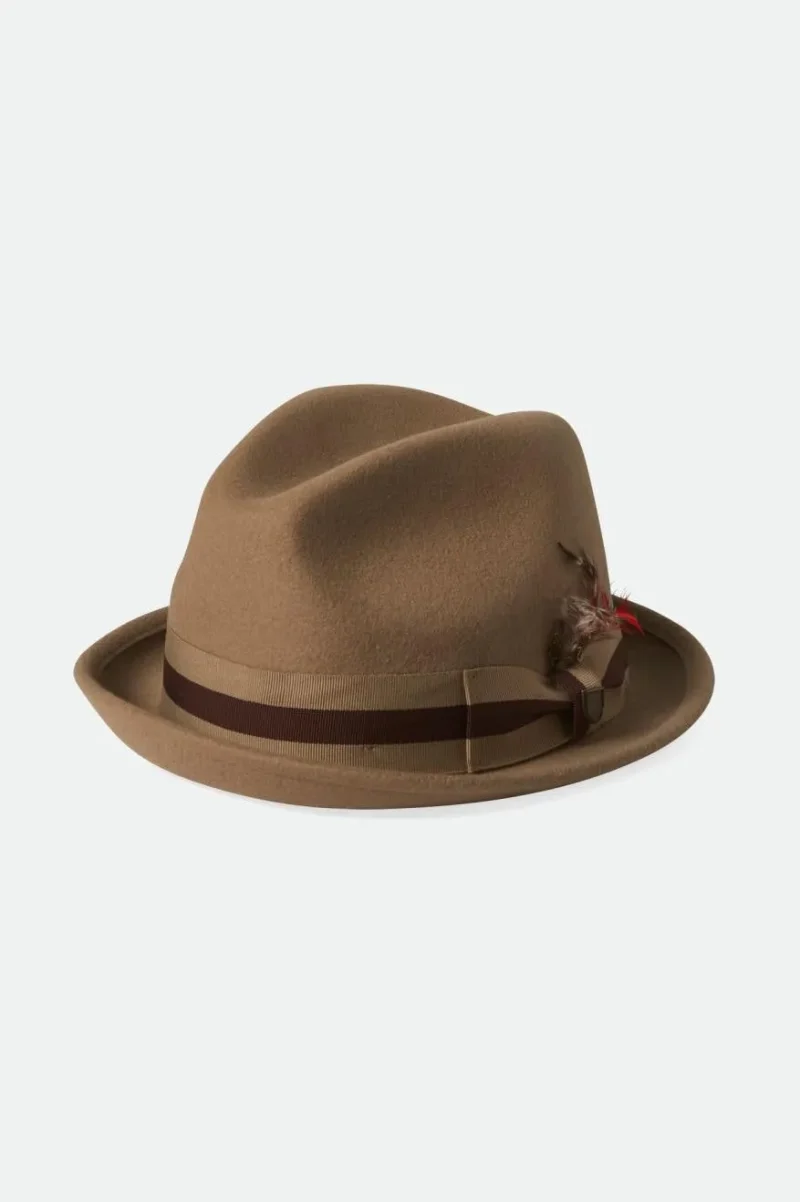 gain fedora hat sand brown