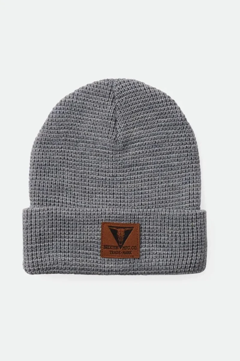 galveston waffle knit beanie light grey